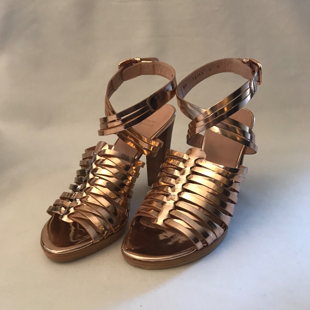 STUART WEITZMAN COPPER SANDALS